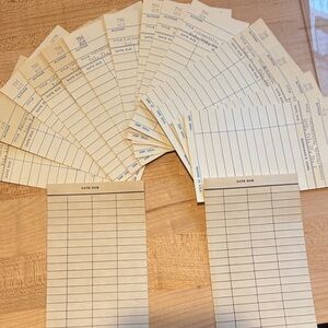 Vintage Library Checkout Cards